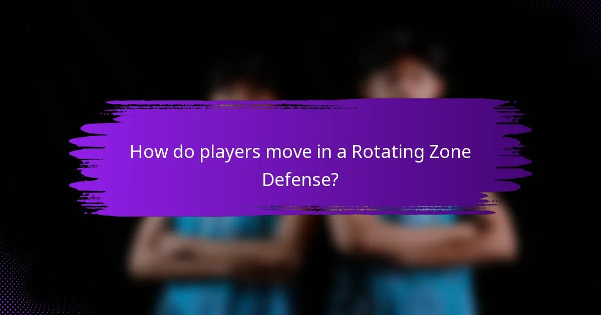 How do players move in a Rotating Zone Defense?