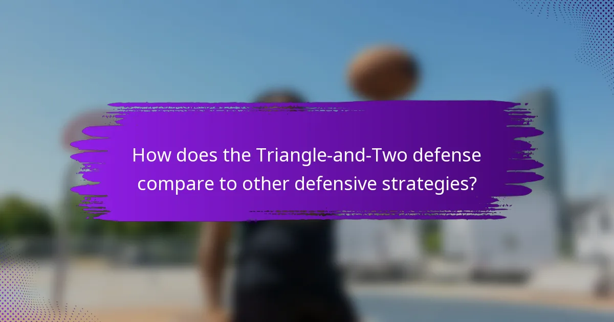 How does the Triangle-and-Two defense compare to other defensive strategies?