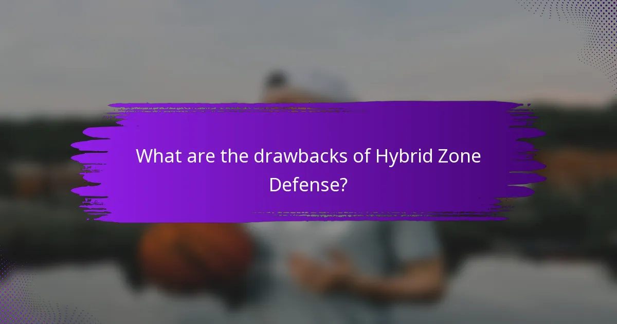 What are the drawbacks of Hybrid Zone Defense?