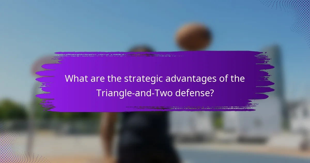 What are the strategic advantages of the Triangle-and-Two defense?