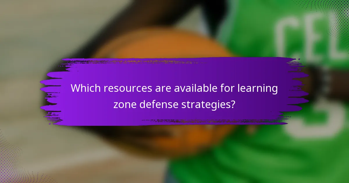 Which resources are available for learning zone defense strategies?